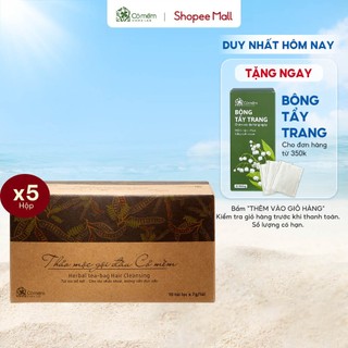 Combo 5 Hộp Thảo Mộc Gội Đầu Túi Lọc Bồ Kết Cỏ Mềm 210g