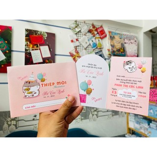 💚Thiệp sinh nhật, thôi nôi, đầy tháng bé [MS043]