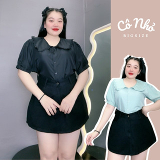 Áo Sơ Mi Nữ Tay Ngắn Bồng Cổ Sen Tiểu Thư Dễ Thương  Vải Lụa Chéo Dày Dặn Ít Nhăn CO SEN