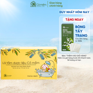 Lá Tắm Cho Bé Sơ Sinh -  Nước Tắm Cho Bé Sơ Sinh - 1 Hộp 10 gói - Lá Tắm Dược Liệu Cỏ Mềm