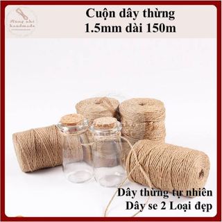 Dây thừng 1.5mm, 160m, dây đay, dây thừng decor, cuộn dây thừng, handmade, dây thừng trang trí