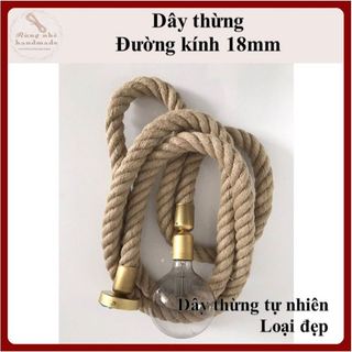 Dây thừng 18mm, dây thừng decor, 1m, dây đay, handmade, cuộn dây thừng, đồ cào móng mèo