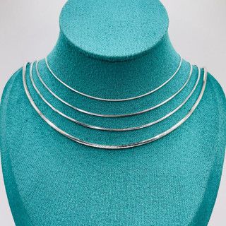 Dây chuyền titan unisex sợi mì tròn, Vòng cổ titan unisex lụa mỏng không phai màu không rỉ sét kiểu dáng tròn