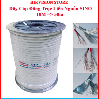 [50m] Cáp đồng trục SINO liền nguồn có bọc dầu chống ẩm cấp nguồn và tín hiệu chuyên dụng cho camera