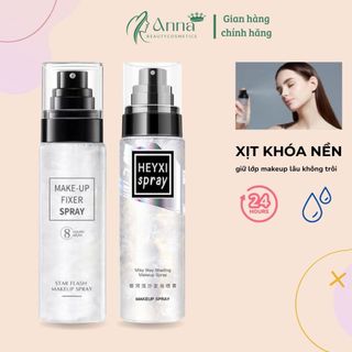 Xịt nhũ khóa nền makeup chính hãng Star Flash Make Up SPRAY colerrkey 8 Hours Wear