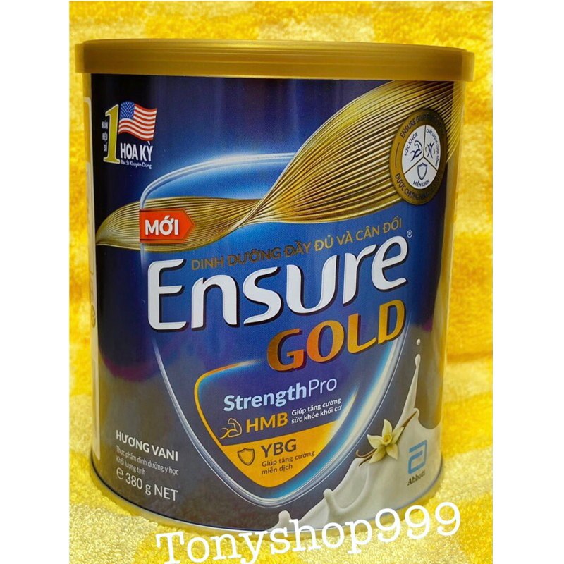 Lon Sữa Ensure Gold 380g Hương Vani Date Mới 2027