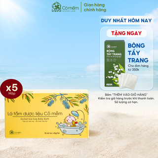 [Mua 4 tặng 1] Combo 5 Hộp Lá Tắm Dược Liệu An Toàn Cho Bé Sơ Sinh Cỏ Mềm