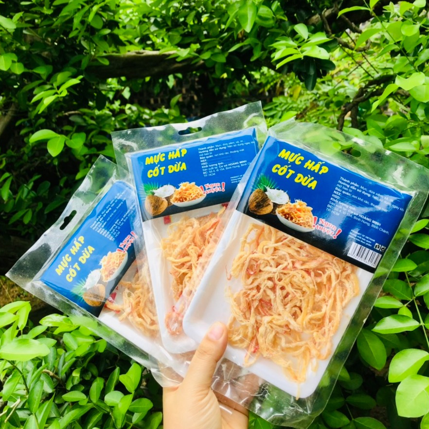 Khô mực xé sợi hấp cốt dừa