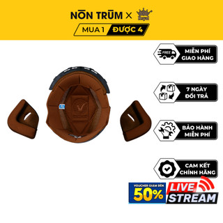 Bộ lót thay mũ bảo hiểm Royal kính âm M139(2 ốp tai và 1 lót)