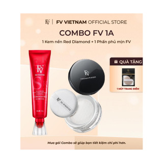 COMBO FV1: Kem nền Red Diamond + Phấn phủ mịn FV che khuyết điểm, khóa makeup lâu trôi suốt 12h