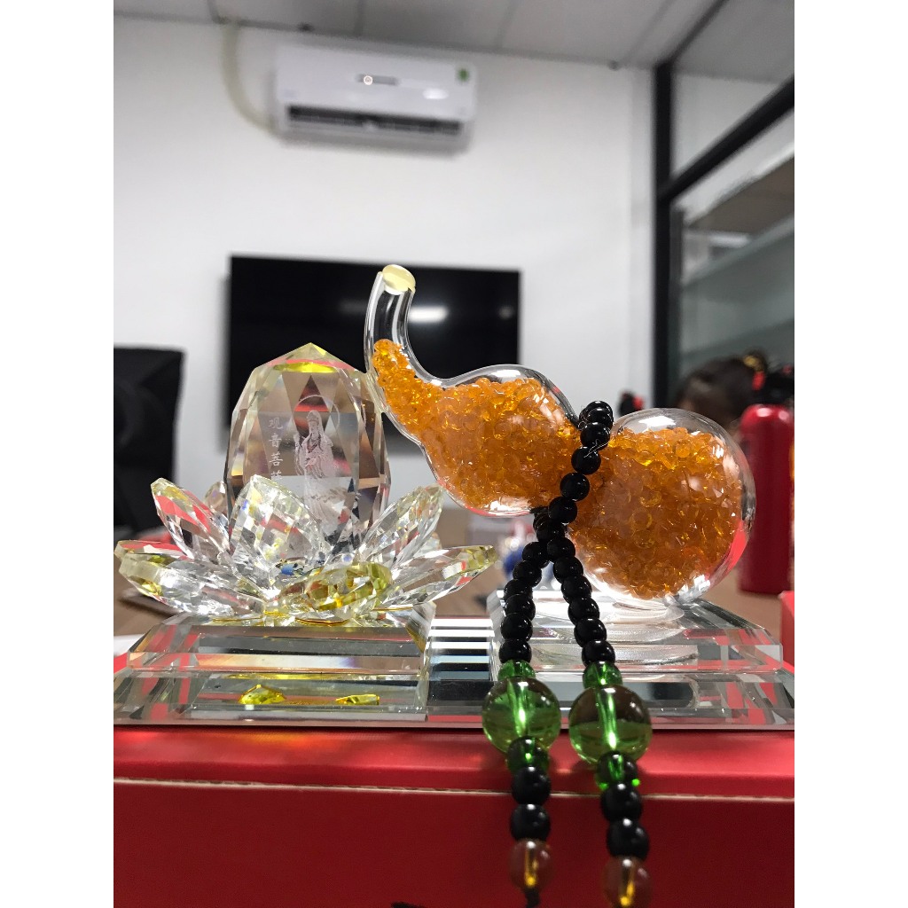 Tượng Hồ Lô Quan Âm Trang Trí Taplo Xe Ô Tô - Tượng Nước Hoa Hồ Lô Nhiều Màu Sắc