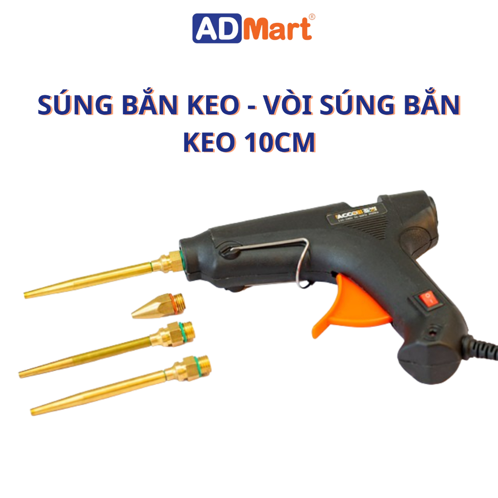 Súng bắn keo nến cầm tay | Súng bắn keo nến dáng dài - vòi súng bắn keo bằng đồng