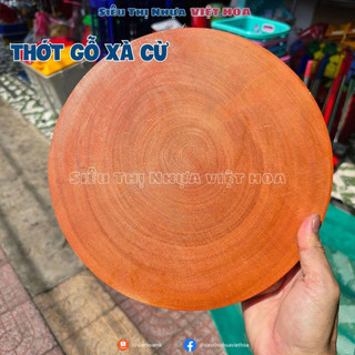 Thớt gỗ tròn, Thớt gỗ xà cừ không sơn, thớt chặt thái thịt, Thớt gỗ