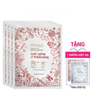 Combo 4 mặt nạ chống lão hóa, dưỡng trắng da lánybeau miunglab premium 25g