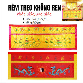 Rèm Treo Phật Đạo,Đạo Giáo Hoa sen,Bát Quái,Rèm trang trí không ren[1m2,1m5,2m]