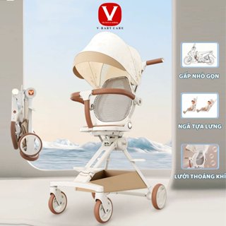 Xe Đẩy Gấp Gọn Cao Cấp V-Baby Q5 Đảo Chiều 360 Độ [NEW 2025]