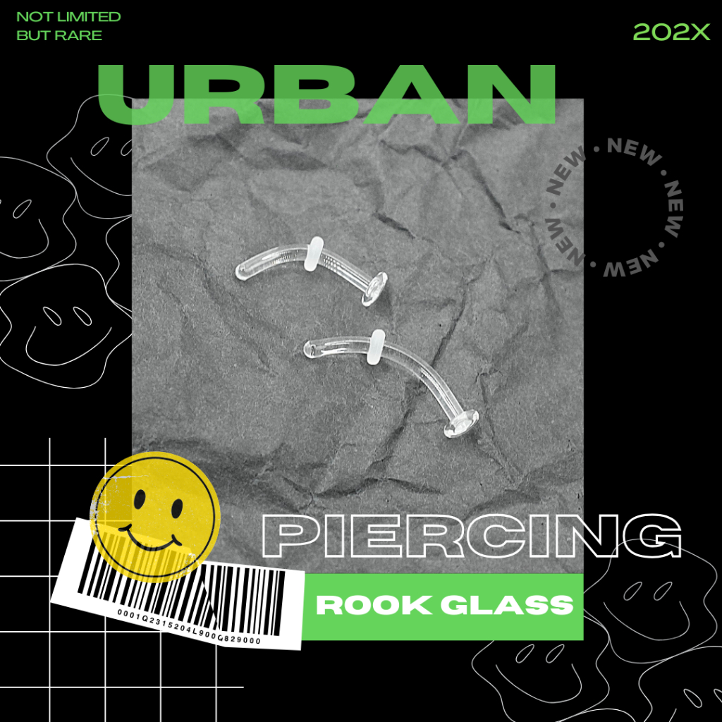 [1 Chiếc] Khuyên tai, chất liệu thuỷ tinh cho ROOK Không Ngứa Không Đen urban  [XỎ]