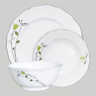 Set 10 tô canh hoa dây sứ Chuan Kuo cao cấp, đường kính 20cm