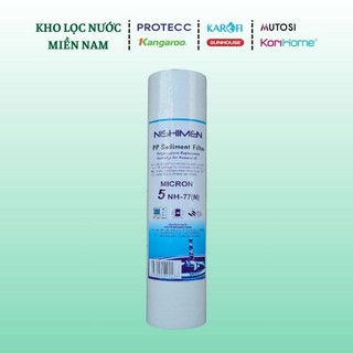 [Ảnh thật] Lõi Lọc Số 1 Nishimen 5 micron - Lõi PP Nishimen 10 Inch - Lọc Cặn Bẩn, Rong Rêu, Phèn, Mảng Bám Trong Nước
