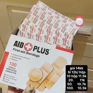 Hộp băng gâu y tế(100 miếng) , băng cá nhân (hộp)