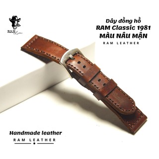 Dây Đồng Hồ Handmade RAM Leather Tissot dây 20mm Da Bò Italia Veg RAM Leather Siêu bền