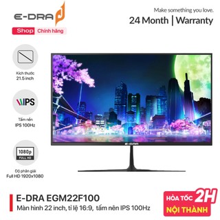 Màn hình máy tính gaming e-dra egm22f100 ips full hd - màn hình pc 22 inch 100hz - chính hãng
