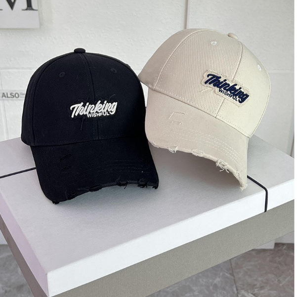 Mũ Lưỡi Trai Nam Nữ Thêu Chữ Thingking Rách Vành Năng Động Cá Tính, Nón Kết Phong Cách Thời Trang trẻ Form Unisex Nam Nữ