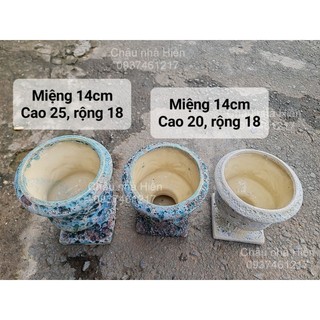 Chậu đất nung - chậu cúp men sôi