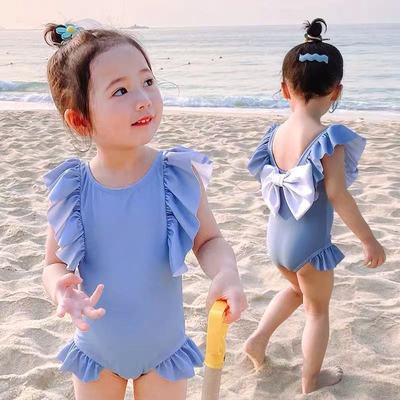 Đồ bơi bé gái dạng váy, áo bơi một mảnh liền thân có nơi cài sau siêu xinh SW0238 POPO