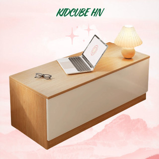 Tủ gỗ kê đầu giường cửa sổ có thể ngồi nằm được KIDCUBE kệ để quần áo, đồ chơi trẻ em...lắp ghép tiện lợi   - D50