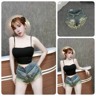 Quần sọt jean lưng lật kiểu from [38_55kg]