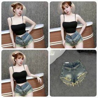 Quần sọt jean lưng lật kiểu from [38_55kg]