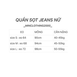 Quần sọt jean lưng lật kiểu from [38_55kg]