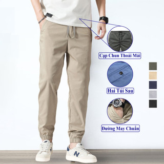 Jogger Kaki Nam Cao Cấp Cotton Mềm Sau Khi Giặt, Quần Jogger Kaki Cao Cấp Vicenzo Đường May Chuẩn Hàng Xuất Khẩu