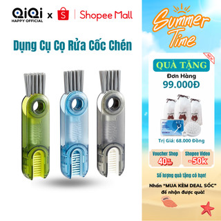 Cọ vệ sinh đa năng metis, dụng cụ cọ rửa cốc bình sữa bình nước thông minh 3 đầu cọ xoay 360°