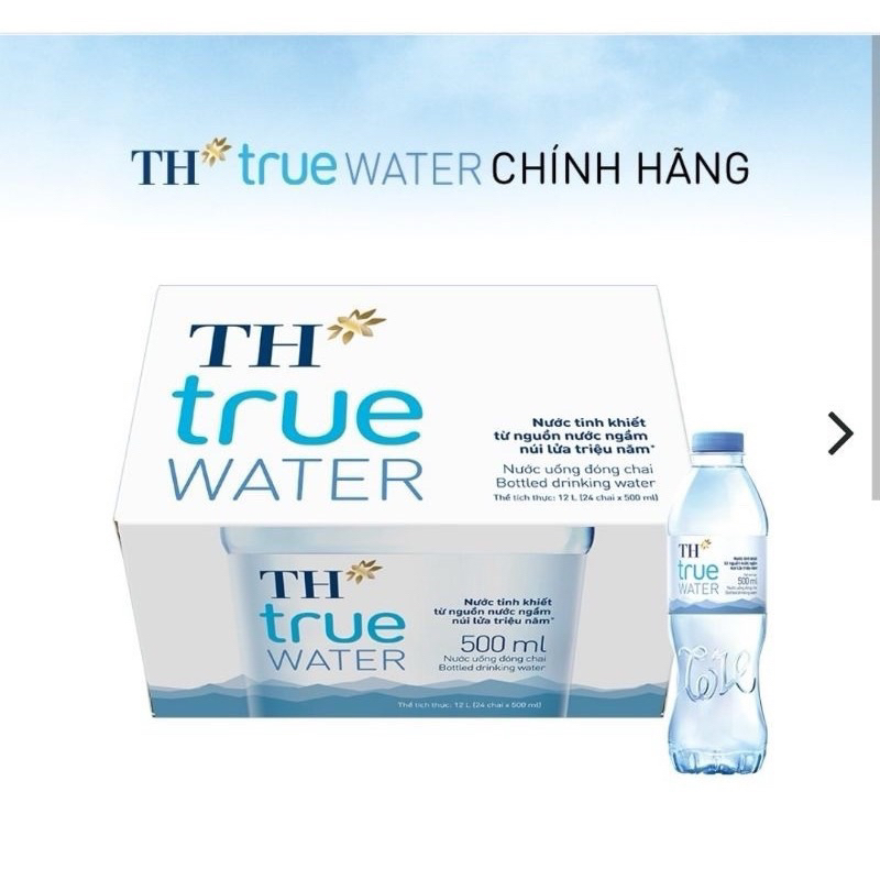 ( TH ) Thùng 24 Chai Nước Lọc Tinh Khiết TH 500ml