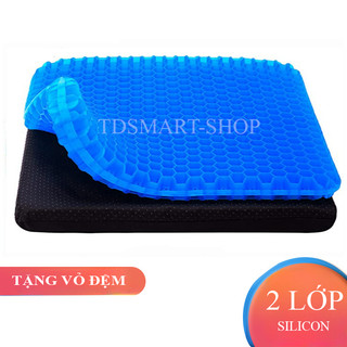 Đệm ngồi silicon 2 lớp cao cấp, đệm silicon thoáng khí 3d lót mông thoáng khí chống đau mỏi
