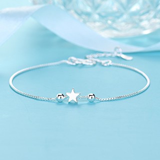 Bộ lắc chân và lắc tay hình sao dây thanh mảnh S925 - LTC47