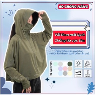 Áo chống nắng nữ croptop chống tia cực tím UPF 50+ chống tia UV chất lụa nhẹ mát lạnh rộng freesize 70kg form ngắn