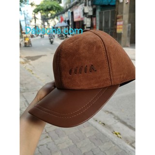 Nón nam da lộn BHY1981 Mũ da nam, mũ lưỡi trai. Hàng chuẩn đẹp