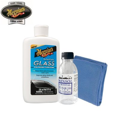 Combo Tẩy ố mốc kính ô tô Meguiar's Glass Polishing Compound & CC550, CB2401