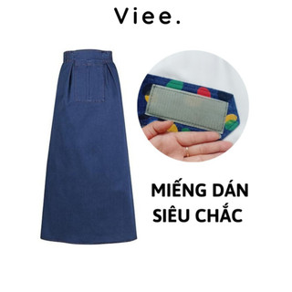 Váy chống nắng jean trơn dày dặn loại dán tốt Viee020