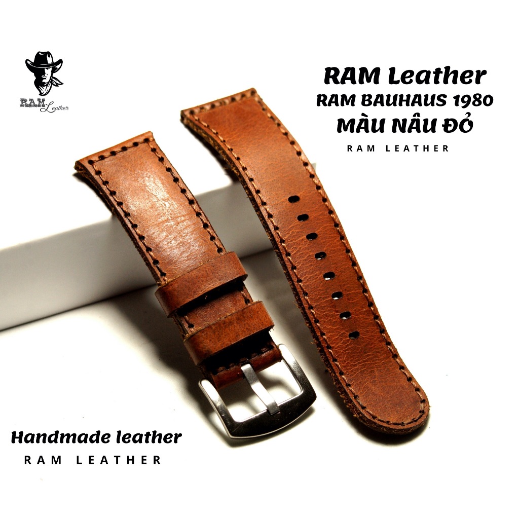 Dây Đồng Hồ Da Thật RAM Leather Cho Hamilton Dây 20mm