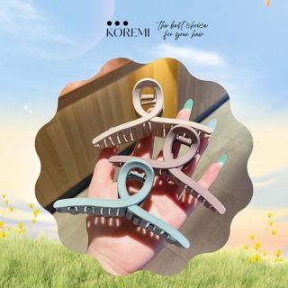 Koremi kẹp tóc càng cua full color y màu nhám