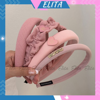 Băng Đô Rửa Mặt Elita Bờm Cài Tóc Màu Hồng Xinh Xắn Phong Cách Hàn Quốc BD25