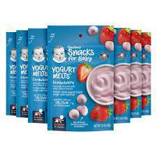 NHẬP MỸ ĐI AIR BÁNH TAN YOGURT GERBER VỊ DÂU  DATE 11/2024