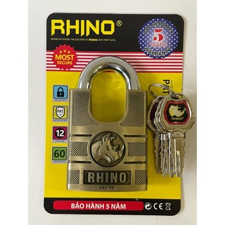 Ổ khóa RHINO chống cắt, chống trộm công nghệ USA tối tân bảo hành 5 năm khóa nhà, khóa cửa,... (Khóa không cần chìa)