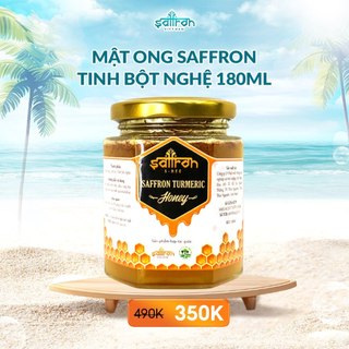 Saffron turmeric honey/mật ong saffron tinh bột nghệ lọ/hũ 180ml, tặng hộp saffron dùng thử 0.1gr