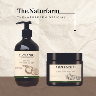 Bộ đôi dưỡng tóc Naturfarm gồm : Dầu gội vỏ bưởi cô đặc 300ML + Kem ủ tóc argan bưởi gừng 200GR