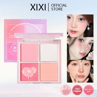 Bảng Phấn Má Hồng Xixi Bốn Màu Lên Tông Lì Cực Xinh